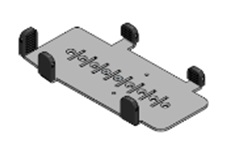 SpacePole VER171-MN-02 Verifone VX820 MultiGrip Plate, Black