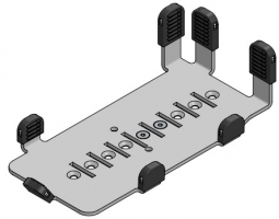 SpacePole VER400-MN-67 Verifone P200 and P400 MultiGrip Plate. Asphalt Grey