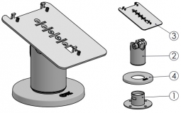 SpacePole VER401-LD-MN-02 Verifone M400 Low Pro DuraTilt Mount Black