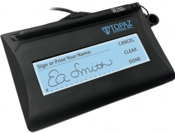 Topaz T-LBK460-HSB-R SigLite 1x5 LCD Signature Pad, USB Backlit, Electronic Signature Pad, Software