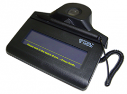 Topaz TF-S463-HSB-R IDLite 1x5 Biometric ID Signature Pad Fingerprint Combo, USB, with Software