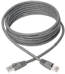 Triip Lite N262-010-GY CAT6A 10G Snagless Shielded STP Ethernet Cable (RJ45 M/M), POE, Gray, 10 Feet