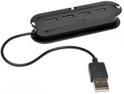 Tripp-Lite U222-004 4 Port USB 2.0 Compact Mobile Hi-Speed Ultra-Mini Hub with Cable