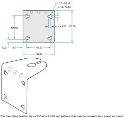 Zebra BRKT-000373-01 FXR90 5G/GPS Puck Antenna Mounting Bracket