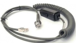 Zebra CBA-R28-C09ZAR CBA-R28-C09ZAR Cable, 9 Feet, Universal Style RS232, Coiled, Verifone Ruby