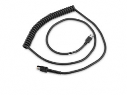 Zebra CBA-UF8-C12ZAR Cable, Shielded USB: Series A Connector, 12FT., Coiled, BC 1.2
