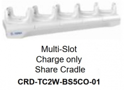 Zebra CRD-TC2W-BS5CO-01 TC21/TC26 Healthcare White Five Slot Charge Only Cradle, Five Devices