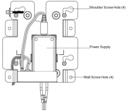 Zebra KT-152098-03 CC6000 Wall Mount Bracket, Supports Smaller Power Supply
