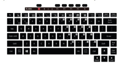 Zebra KYB-ET8X-2IN1-ES1-01 ET8X 2-in-1 Attachable Rugged 82 Key Keyboard with Multi-Color Backlight