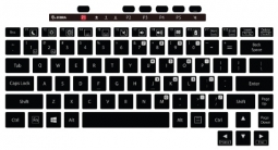 Zebra KYB-ET8X-2IN1-US2-01 ET8X 2-IN-1 Attachable Rugged 82 Key Keyboard with Multi-Color Backlight