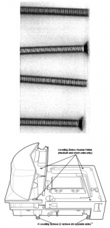 Zebra MX302-SR00004ZZWR  Leveling Screws - Extended length, pack of 4 Optional Scale